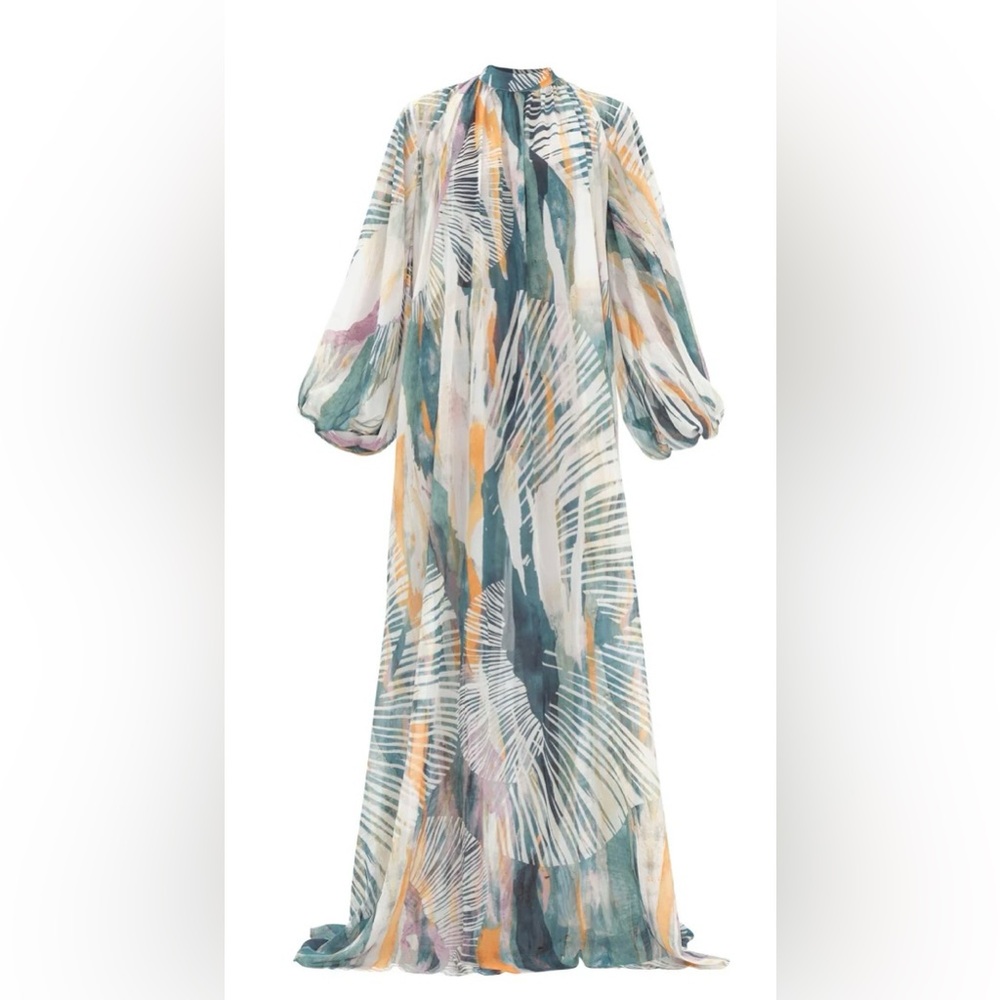 NWT Andrea Iyamah Sade Multicolor Cover-Up Maxi Dress - Picture 12 of 12